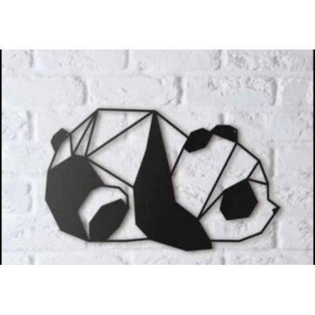 Cuadro Geométrico Moderno Oso Panda