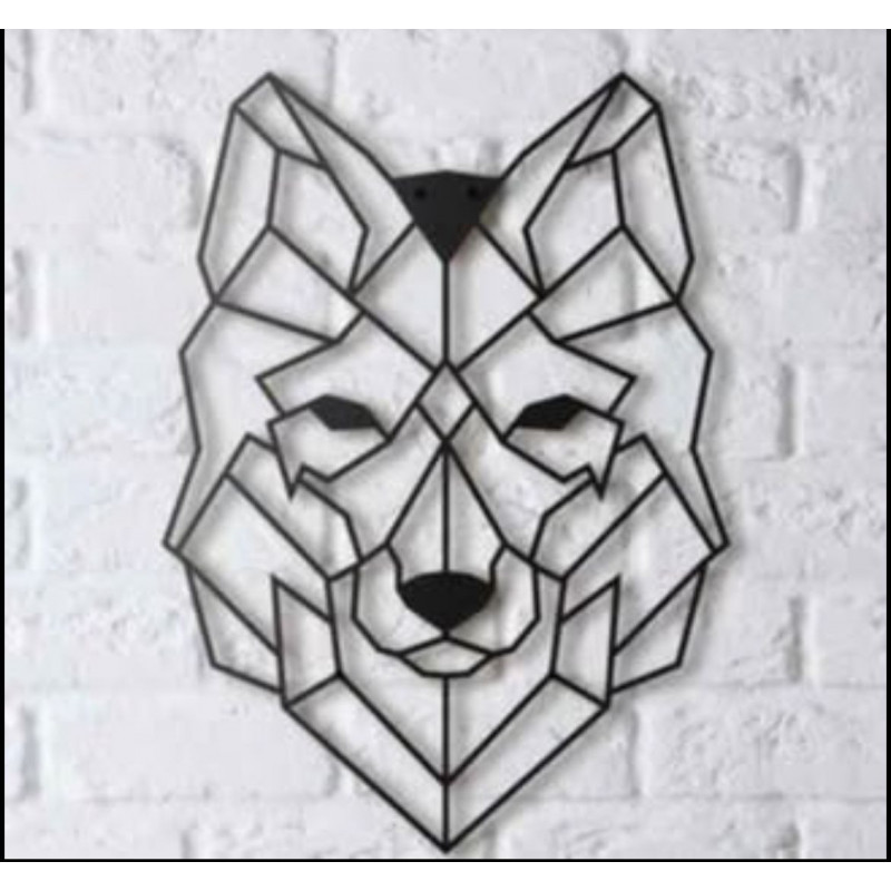 Cuadro Geométrico Moderno Lobo