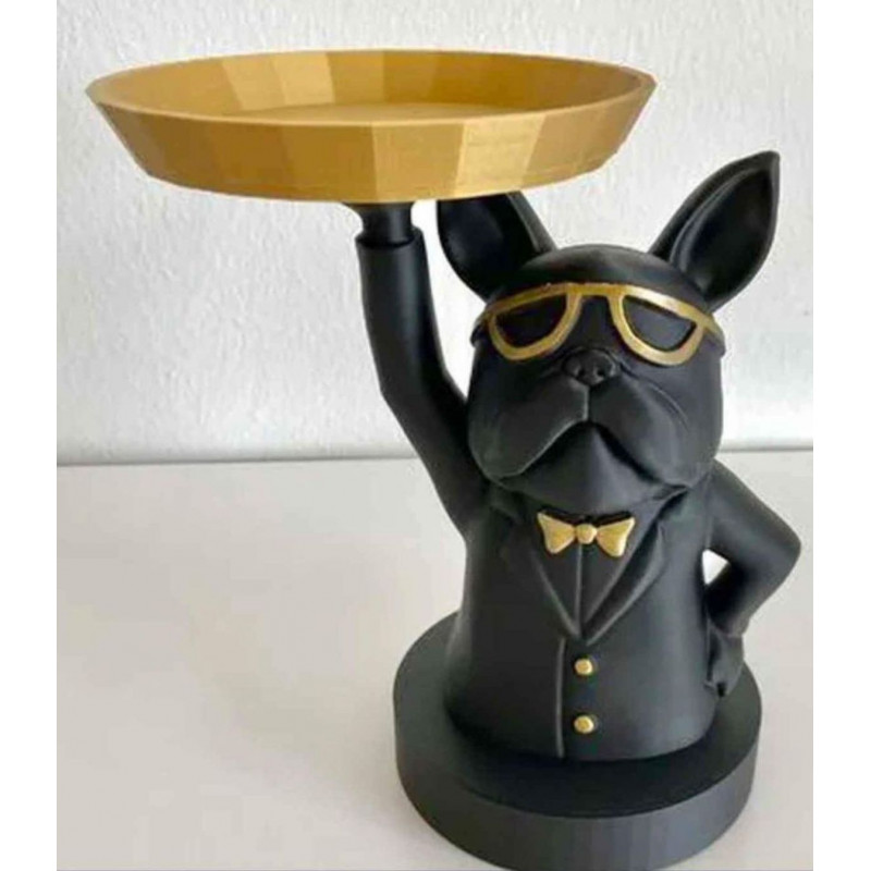 Escultura Bulldog Francés, Portallaves Lobby